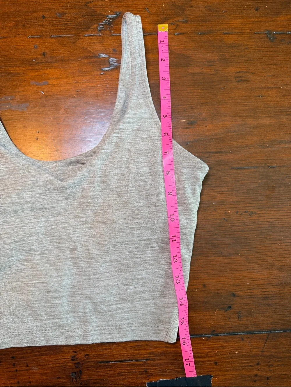 Lululemon Size 6 Heather Gray Longline Sports Bra Tank